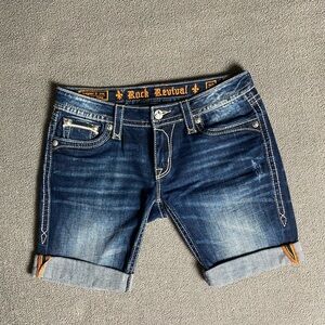 Rock Revival Denim Bermuda Shorts